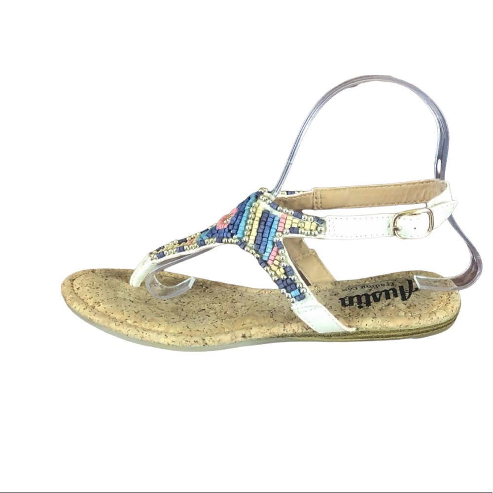 AUSTIN TRADING CO Beaded Thong Slip On Sandals
